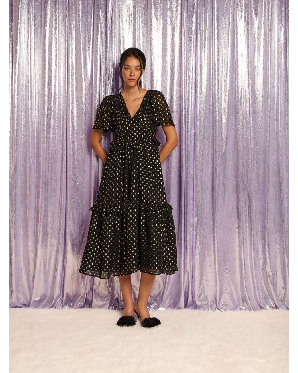 Sister Jane Purple Joan Spot Midi Dress
