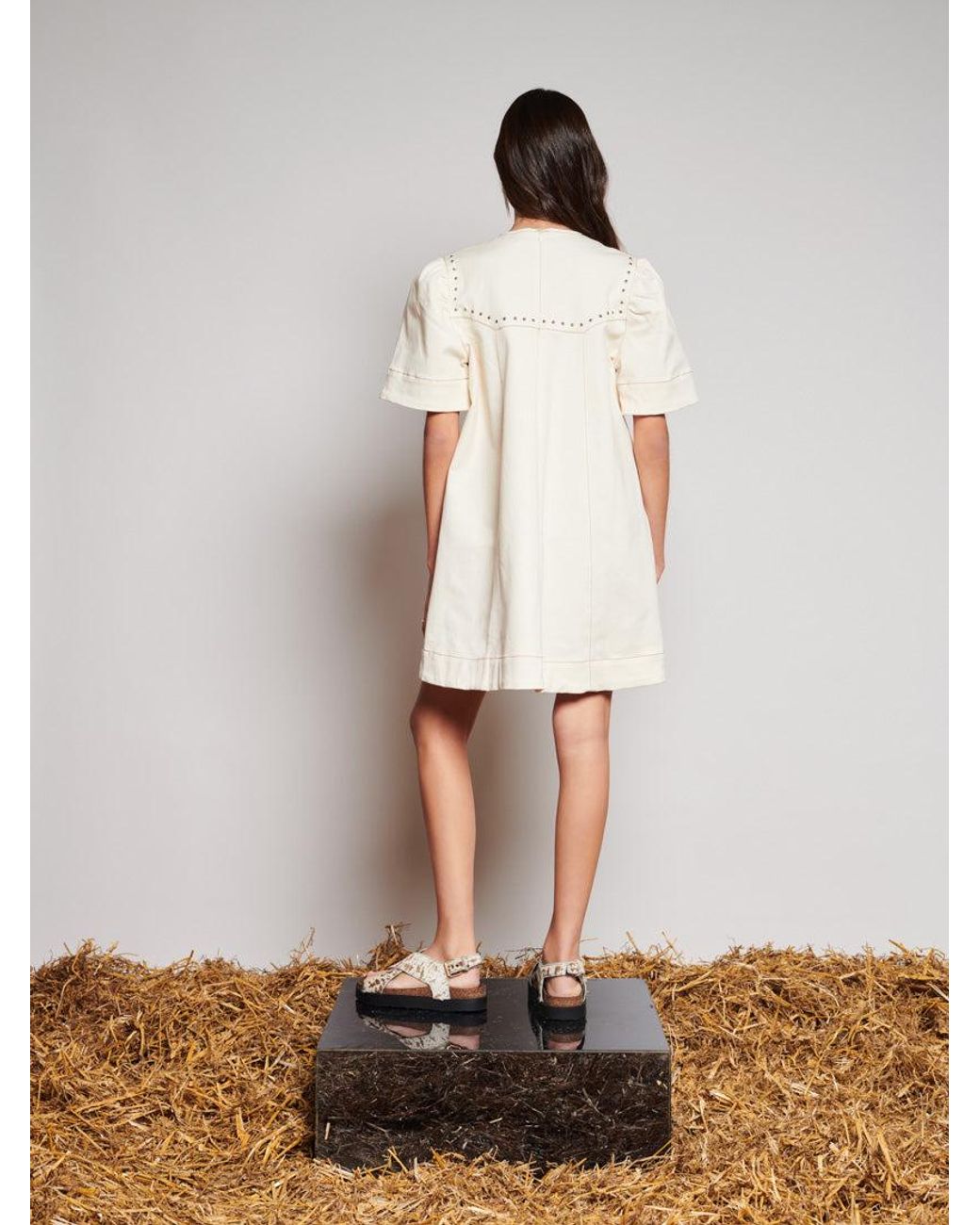 Sister Jane White Ghospell Quincey Drill Mini Dress