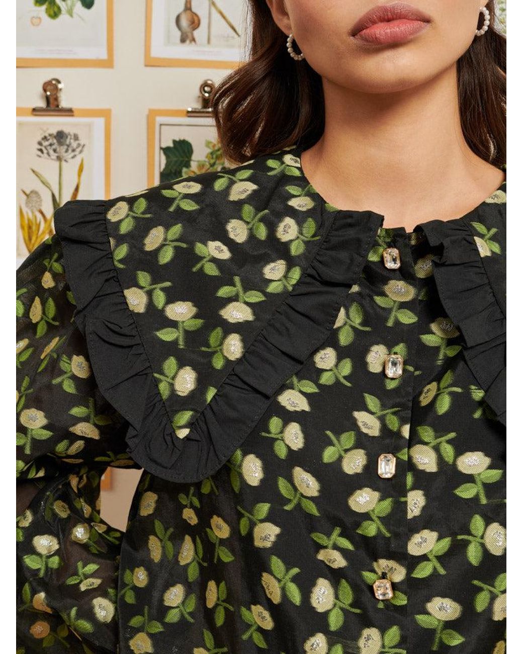 Sister Jane Metallic Dream Nostalgic Florals Blouse