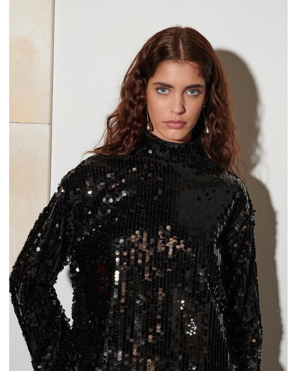 Sister Jane Black Ghospell Anita Sequin Top