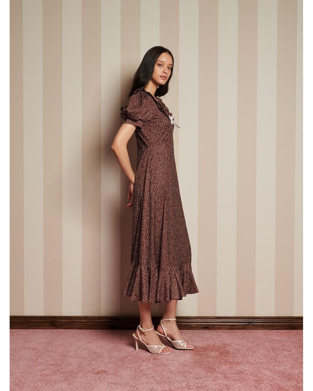 Sister Jane Brown Knick Knack Midi Dress