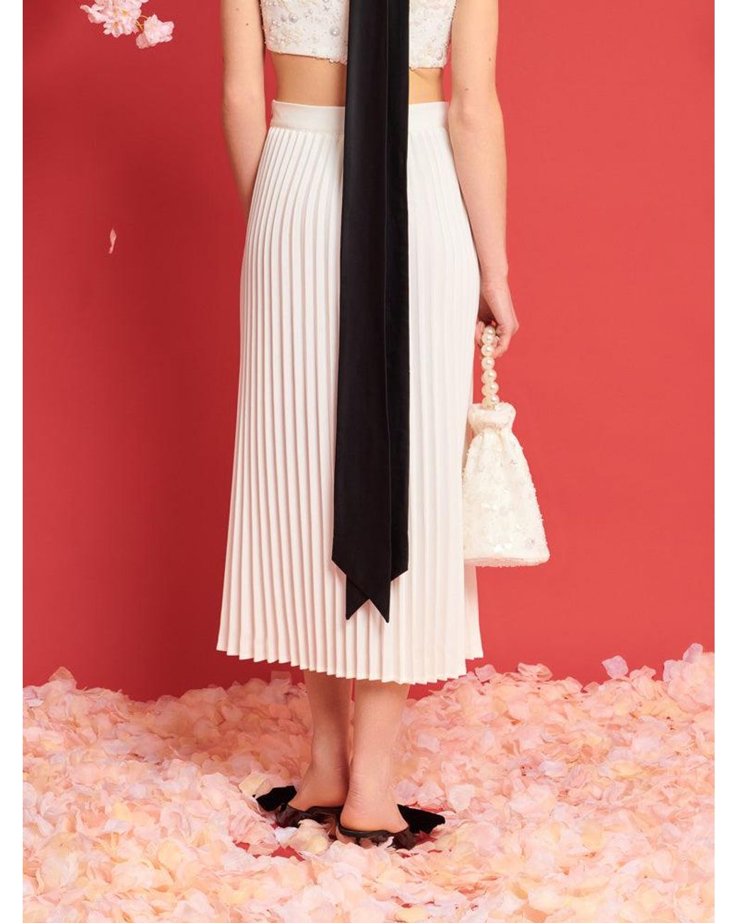 Sister Jane Pink Dream Carolina Pleated Midi Skirt