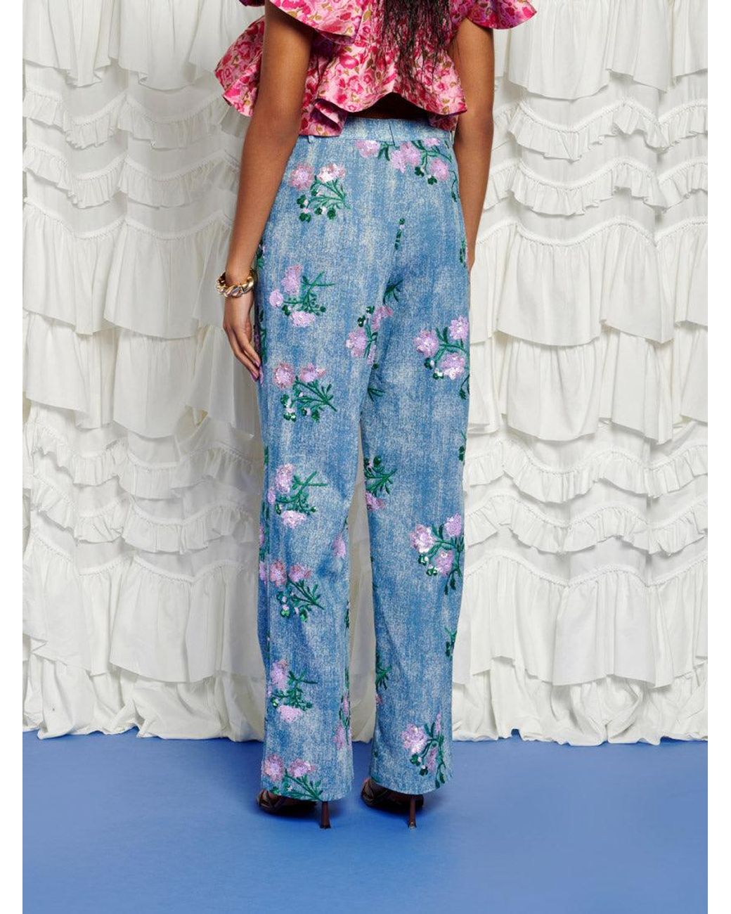 Sister Jane Blue Dream Azul Embellished Trousers