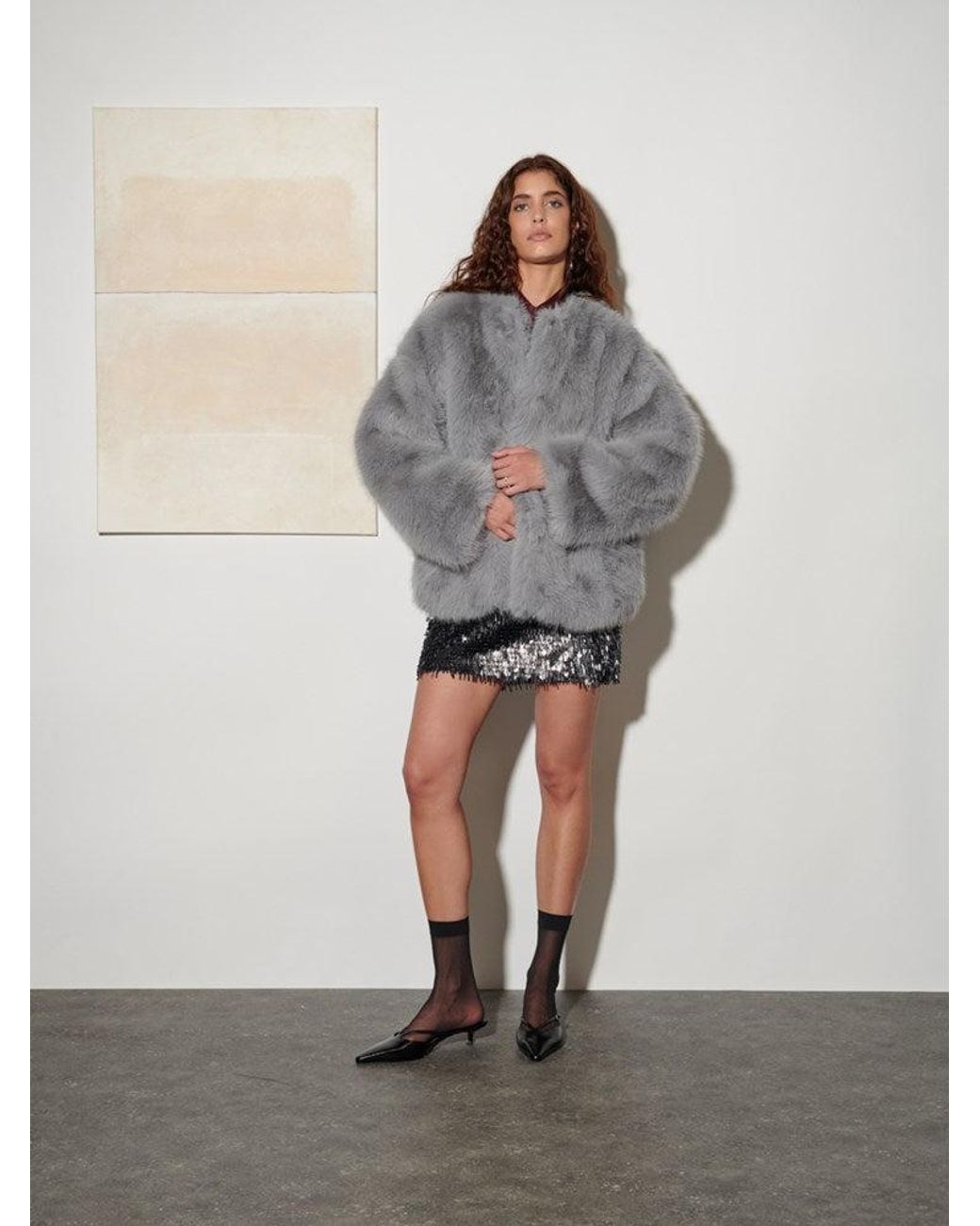 Sister Jane Gray Ghospell Rylee Faux Fur Coat