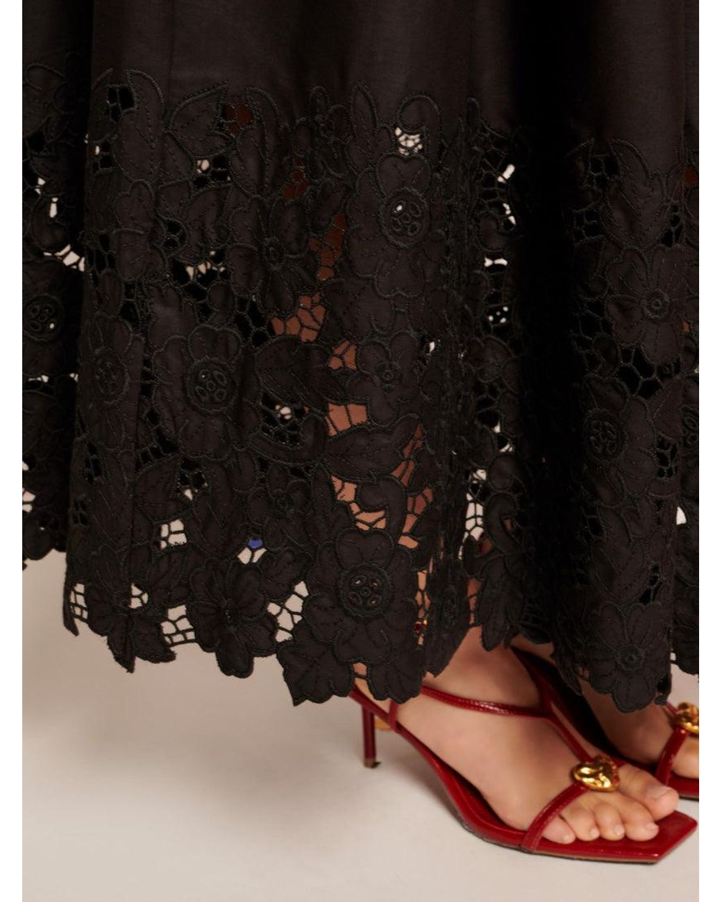 Sister Jane Black La Fiesta Embroidered Maxi Skirt