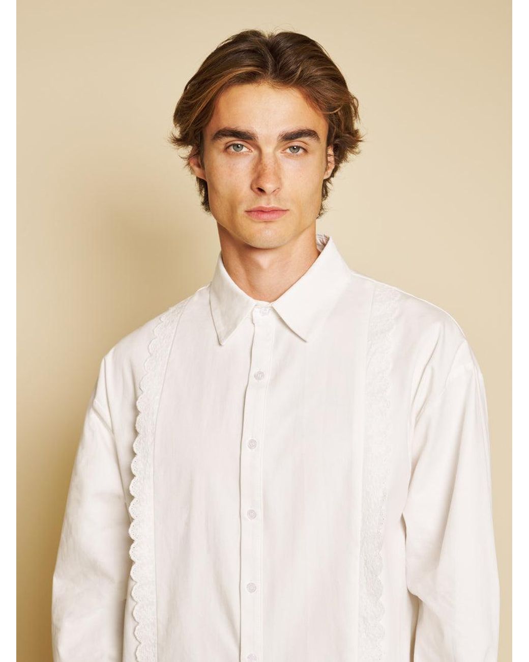 Sister Jane Natural Verdure Trimmed Shirt
