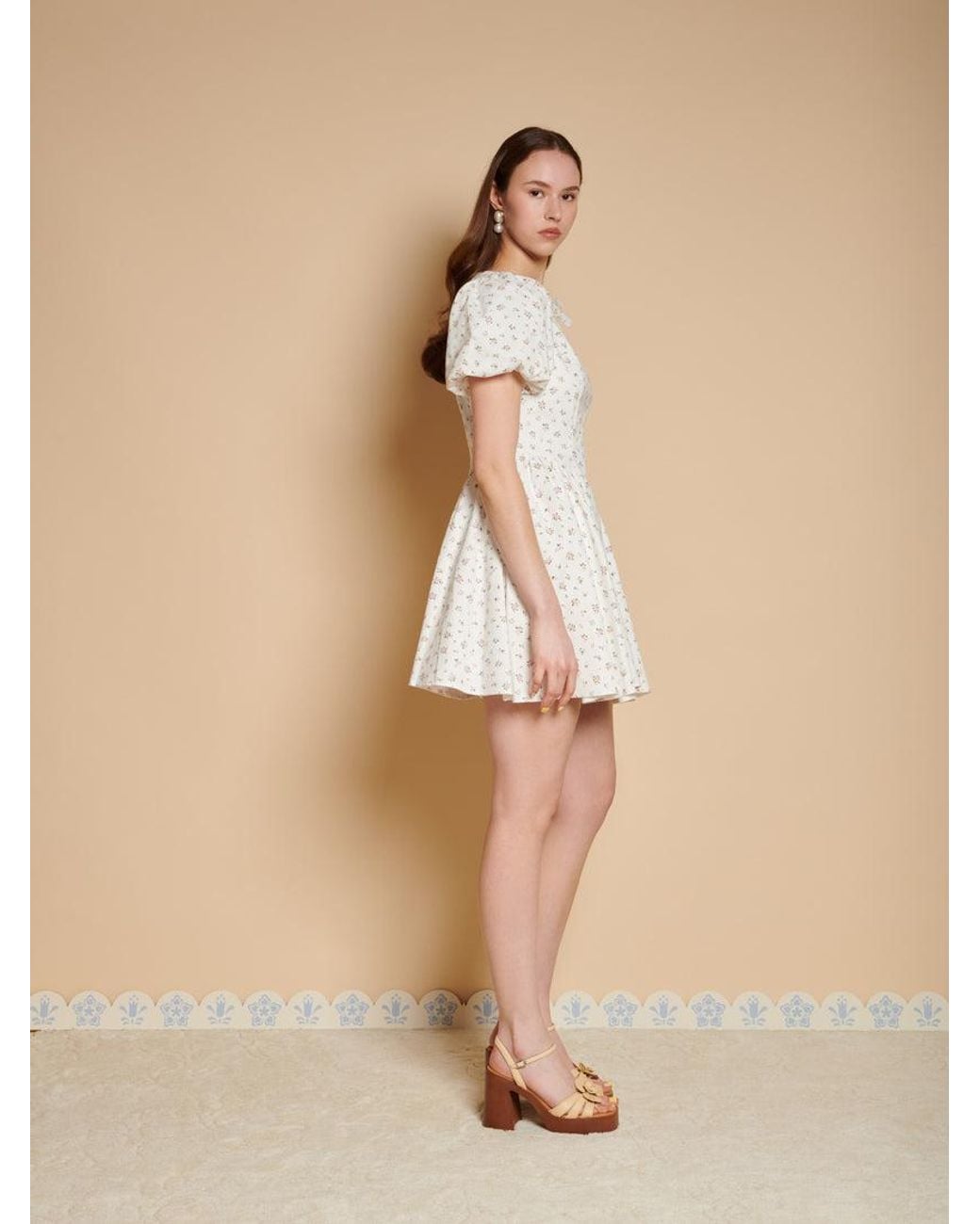 Sister Jane Natural Elin Ditsy Mini Dress