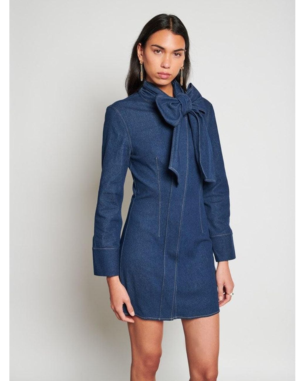 Sister Jane Blue Ghospell Autumn Denim Mini Dress