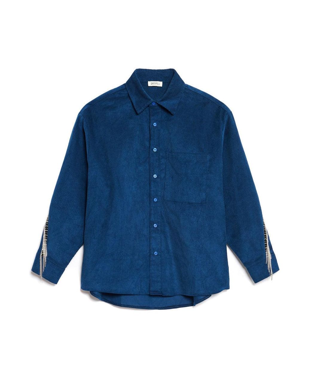 Sister Jane Blue Ghospell Carmen Cord Shirt