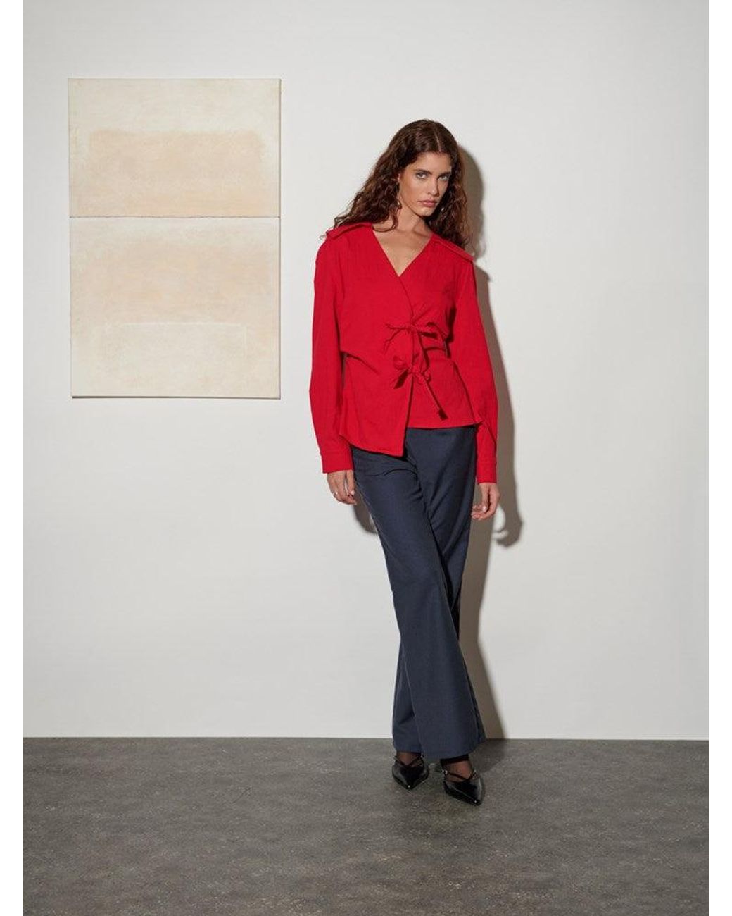 Sister Jane Red Ghospell Julie Wrap Top