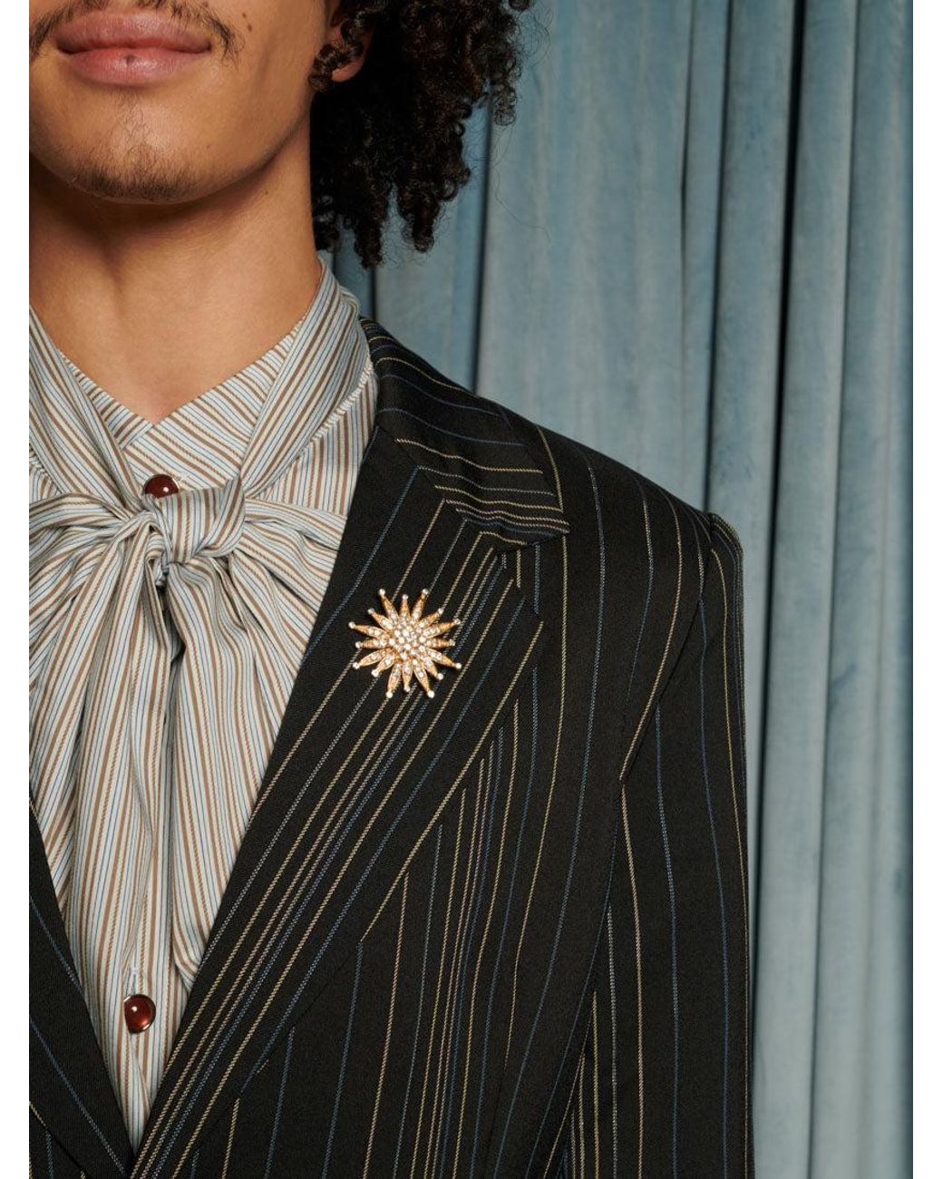 Sister Jane Gray Richie Stripe Single Breasted Blazer