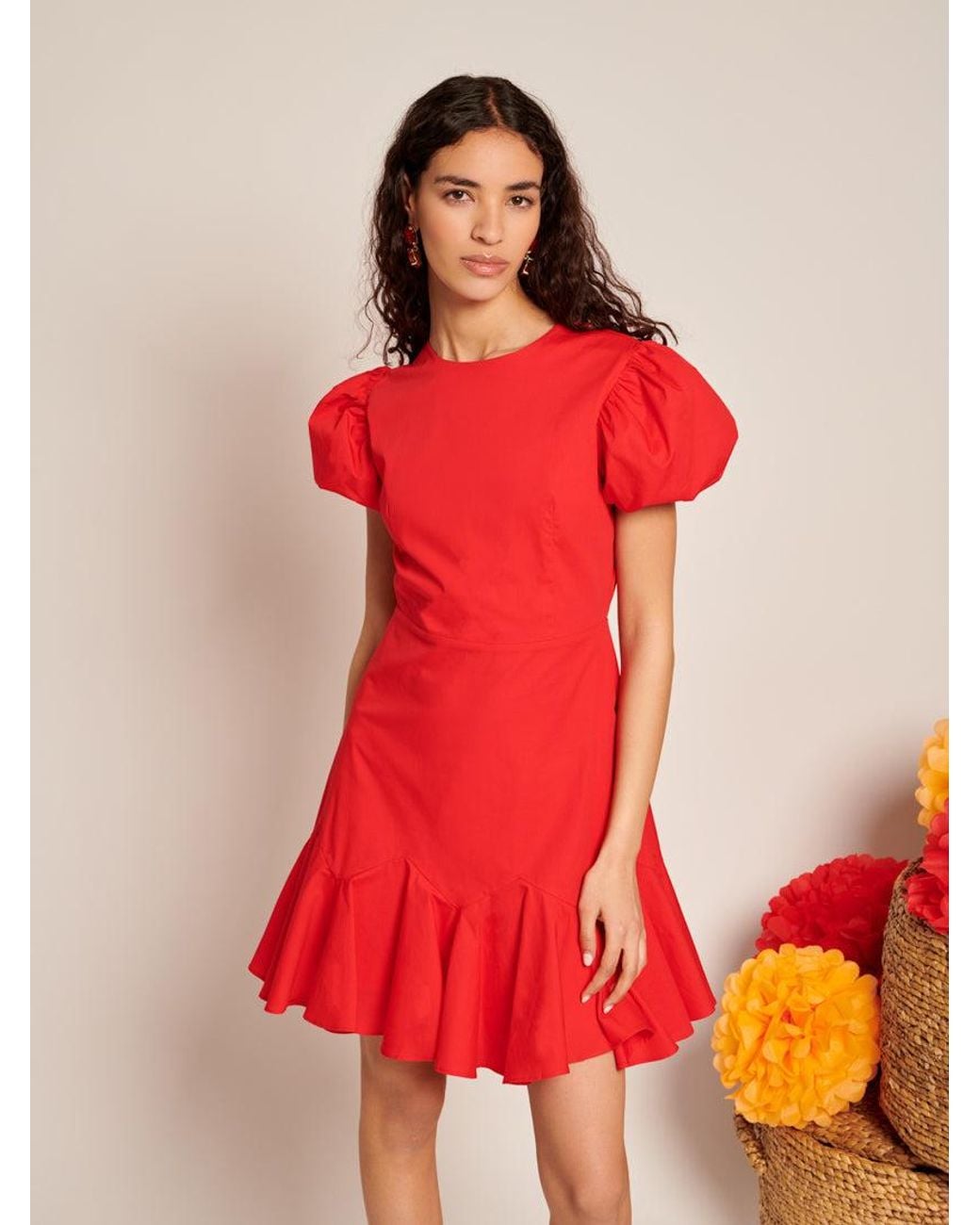 Sister Jane Red Pepper Ruffle Mini Dress