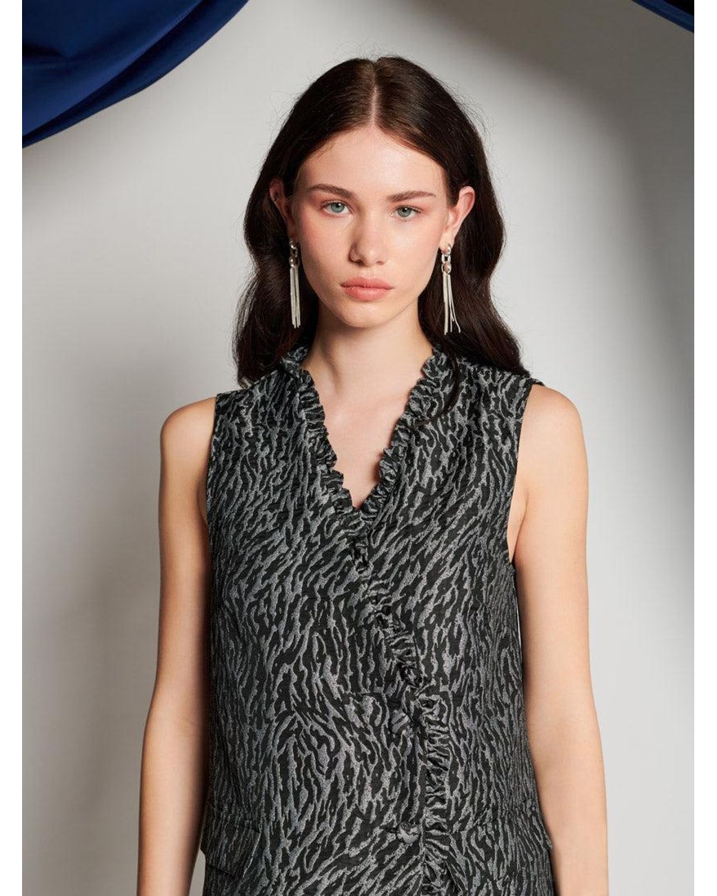 Sister Jane Gray Ghospell Jocelyn Wrap Mini Dress