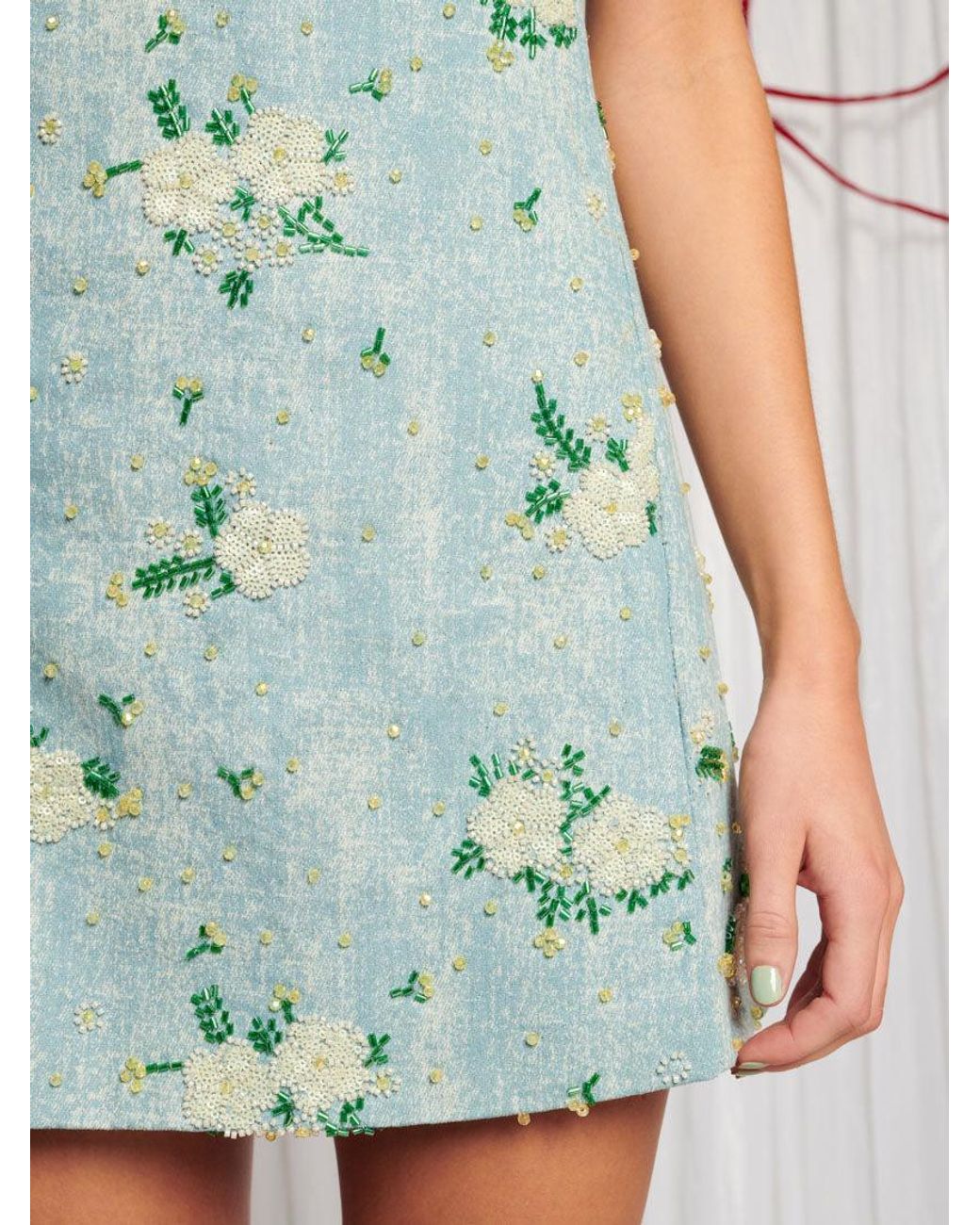 Sister Jane Dream Harmony Bead Denim Dress in Blue | Lyst