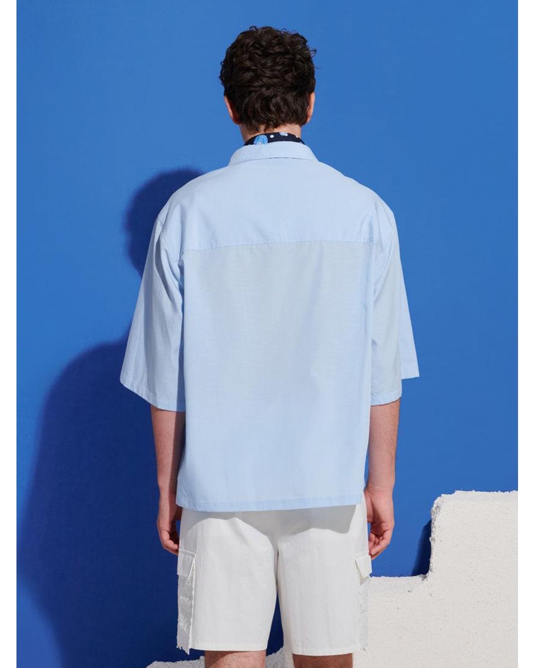 Sister Jane Blue Siro Embroidered Boxy Shirt