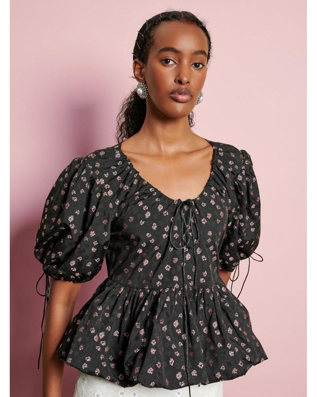 Sister Jane Black Dream Pepper Floral Top