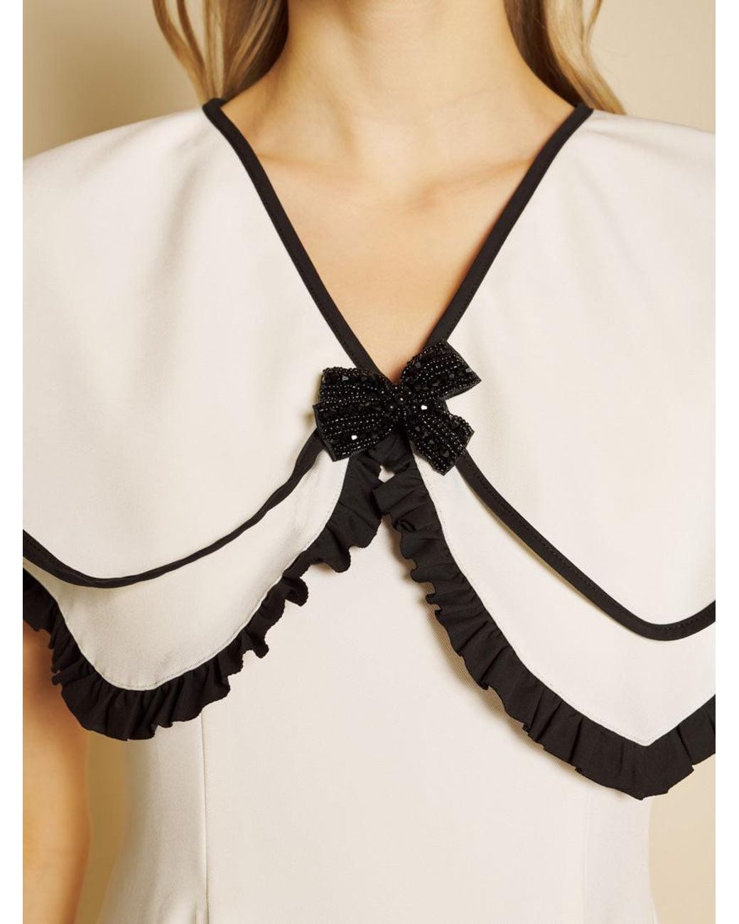 Sister Jane Natural Daffodil Collar Mini Dress