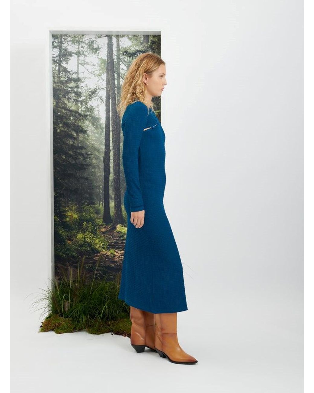 Sister Jane Blue Ghospell Amy Button Up Midi Dress