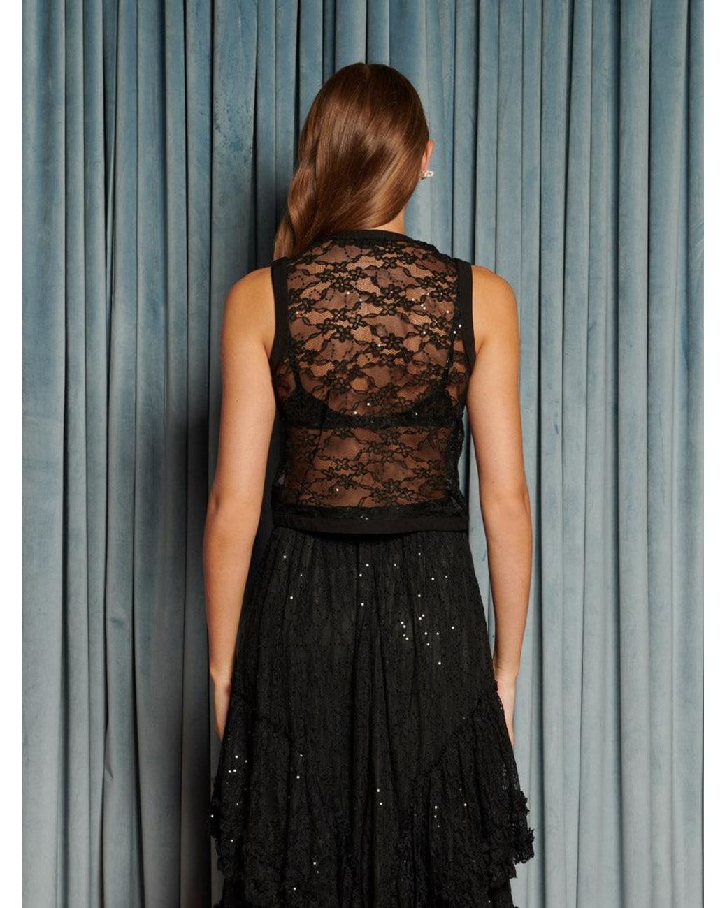 Sister Jane Gray Eclipse Lace Bow Top