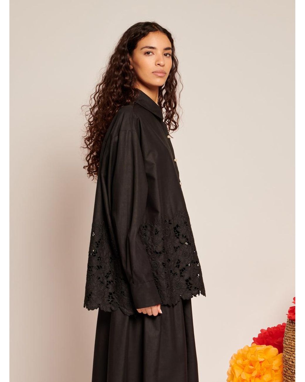 Sister Jane Black La Fiesta Embroidered Blouse