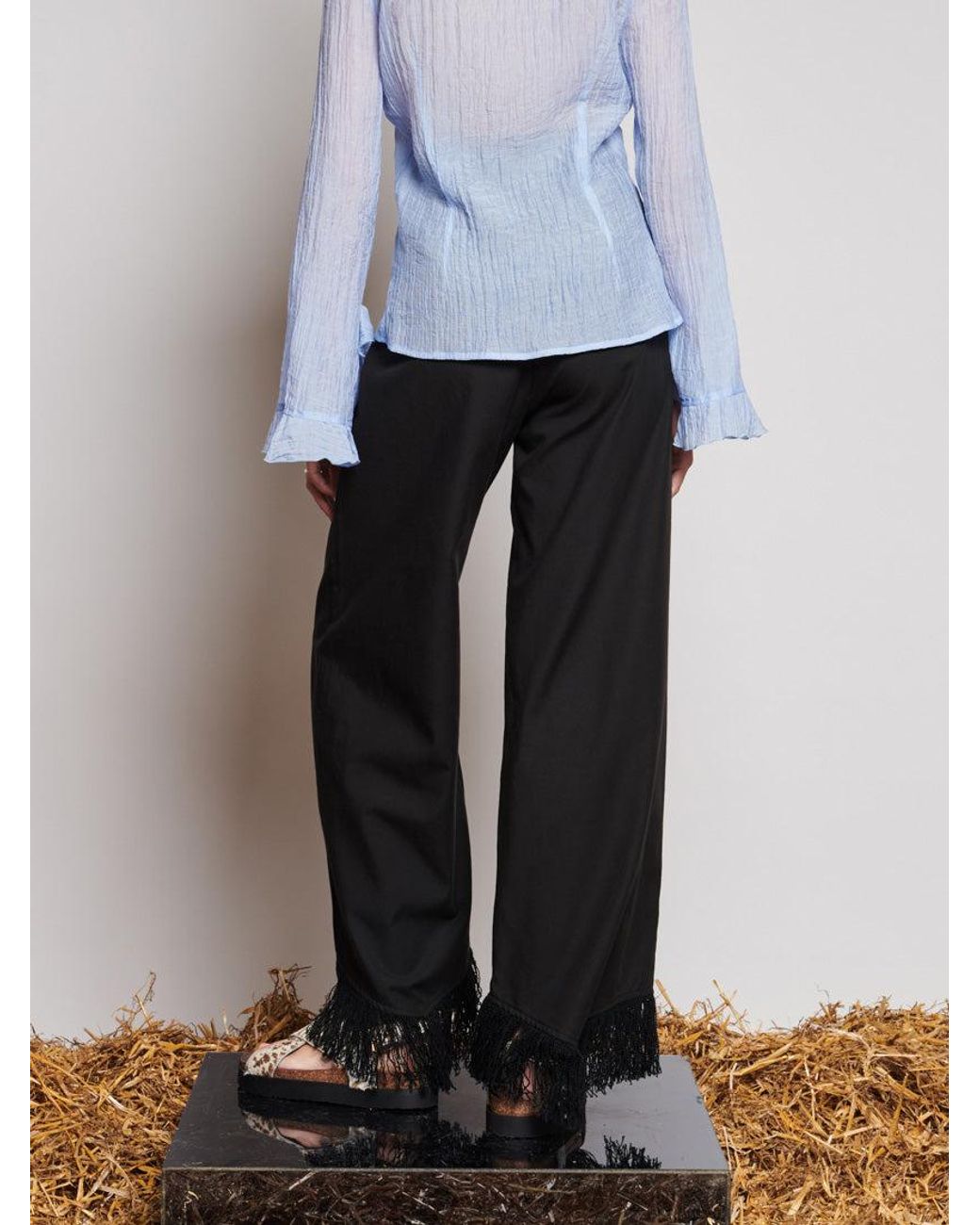 Sister Jane Black Ghospell Georgie Fringe Trousers