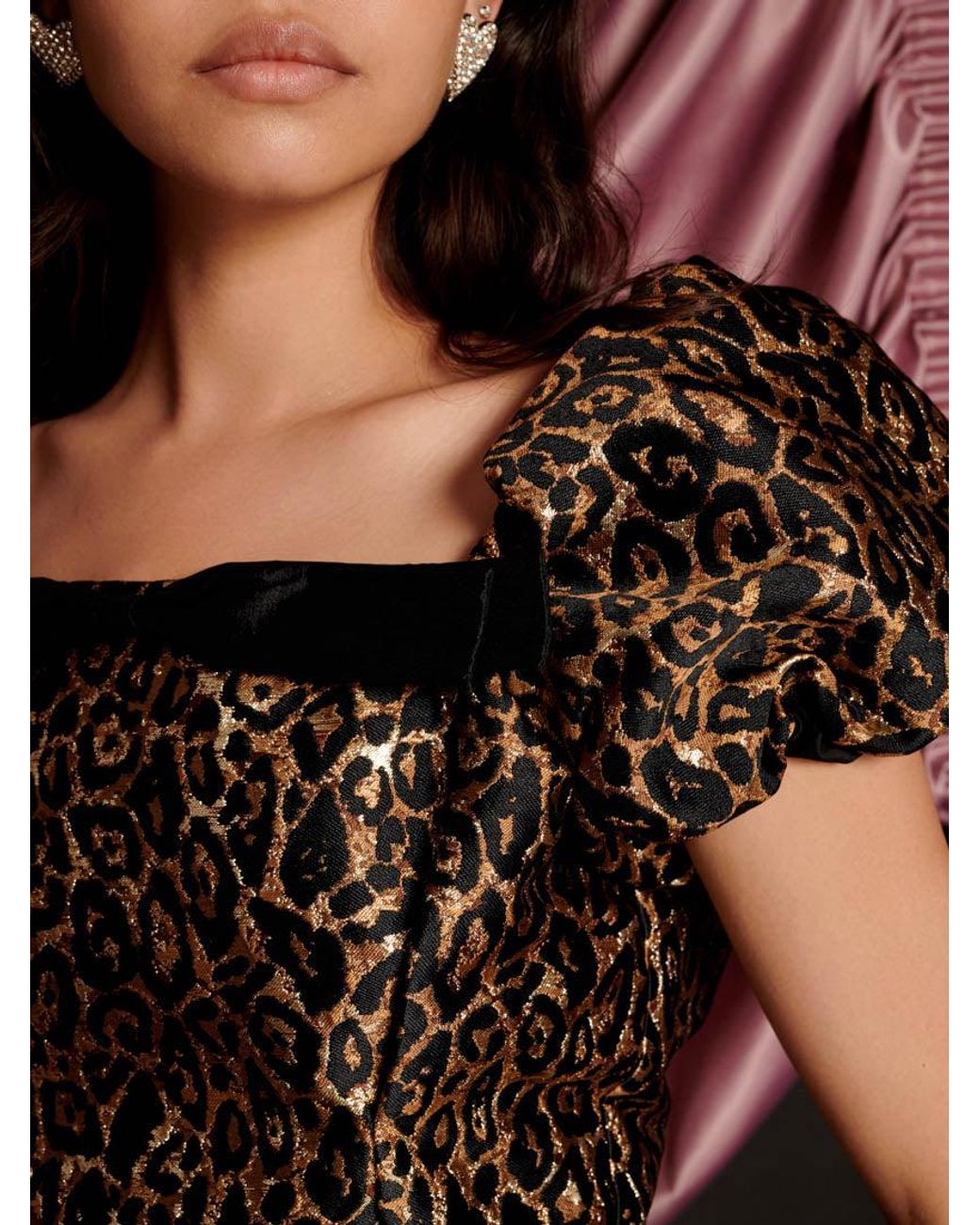 Sister Jane Multicolor Cherie Leopard Jacquard Top
