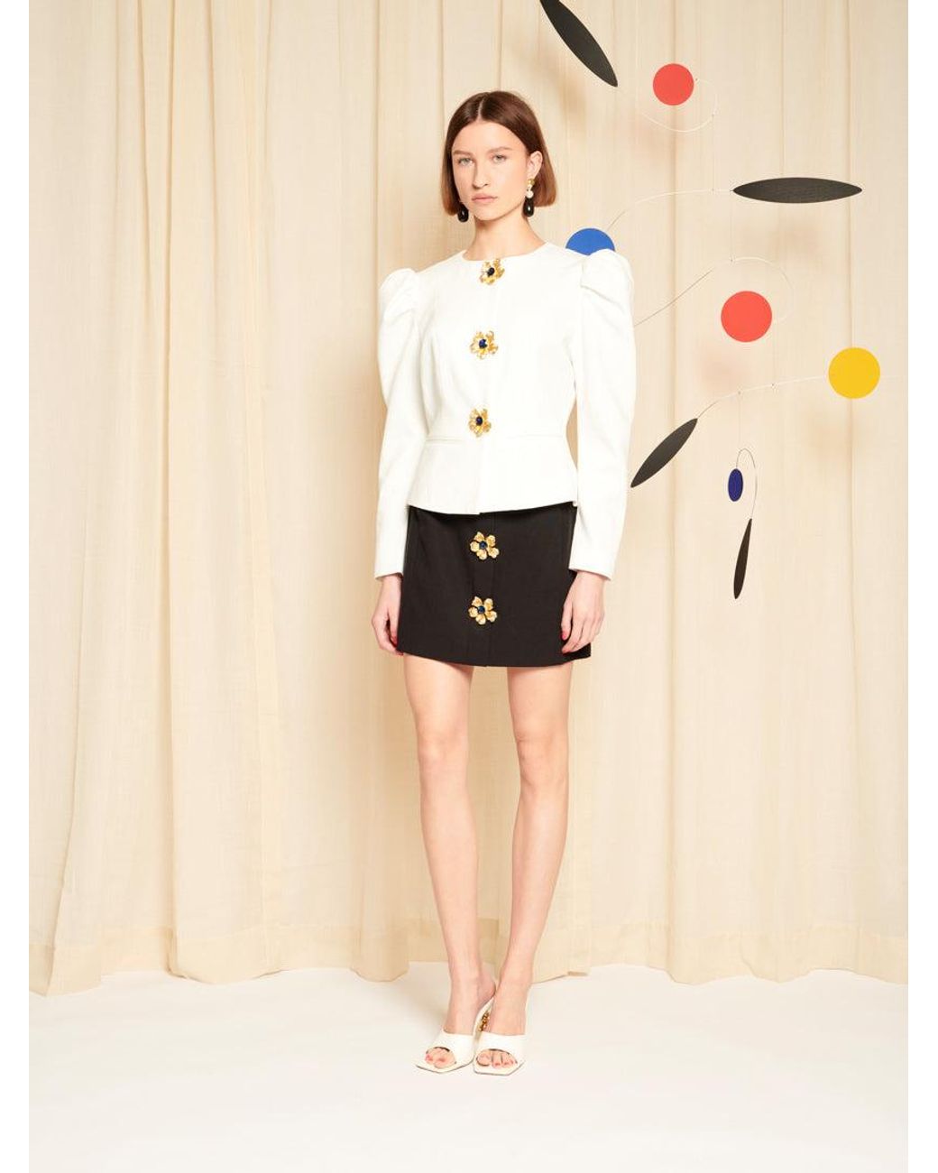 Sister Jane Natural Dream Riviera Brooch Mini Skirt
