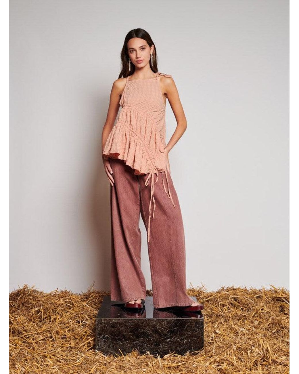 Sister Jane Pink Ghospell Keziah Check Top