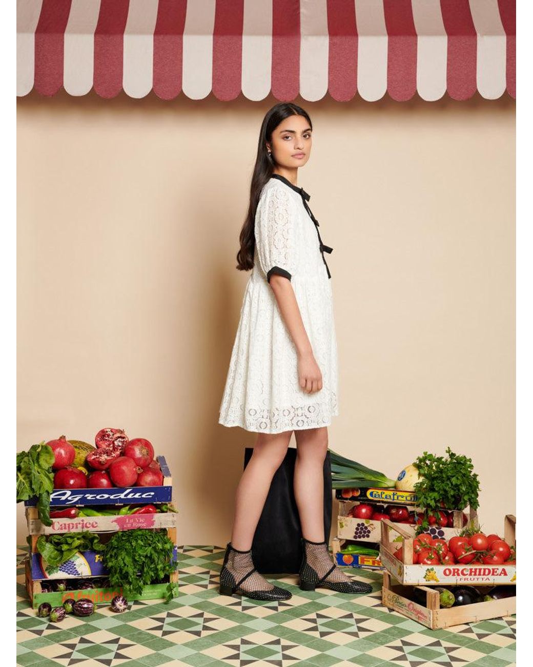Sister Jane Natural Vanilla Lace Mini Dress