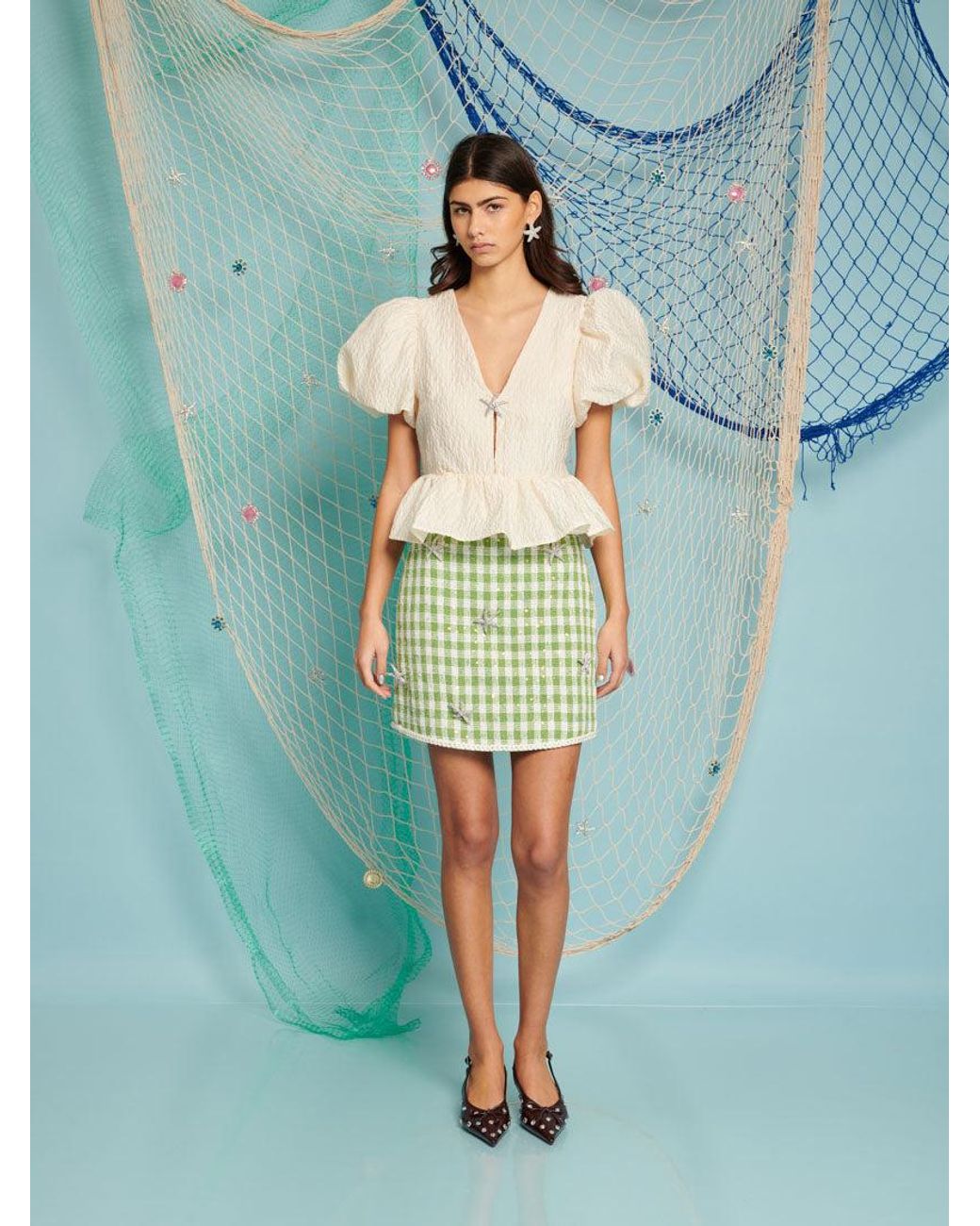 Sister Jane Green Dream Reef Jacquard Top