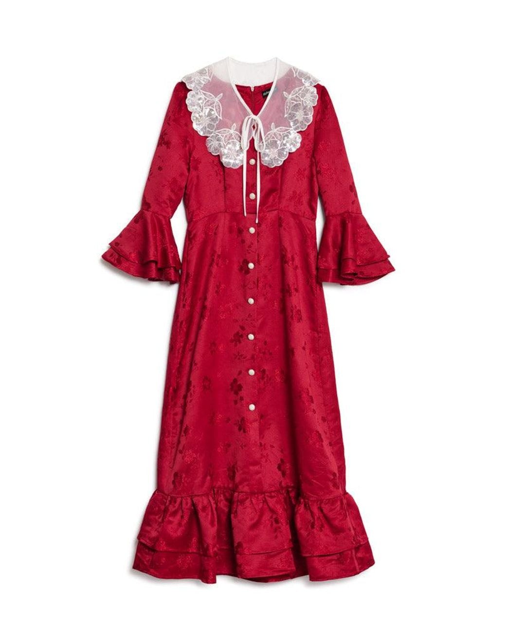 Sister Jane Pink Denver Jacquard Midi Dress