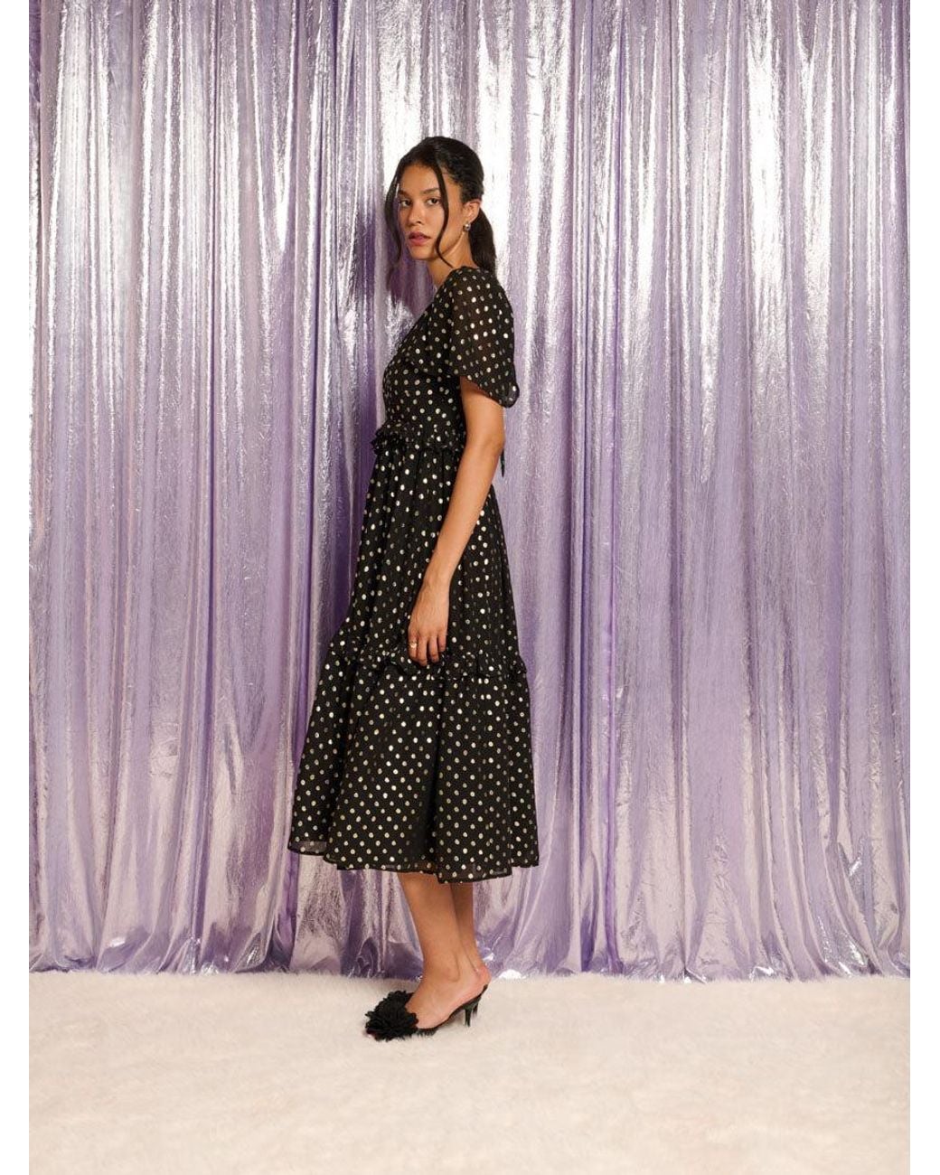 Sister Jane Purple Joan Spot Midi Dress