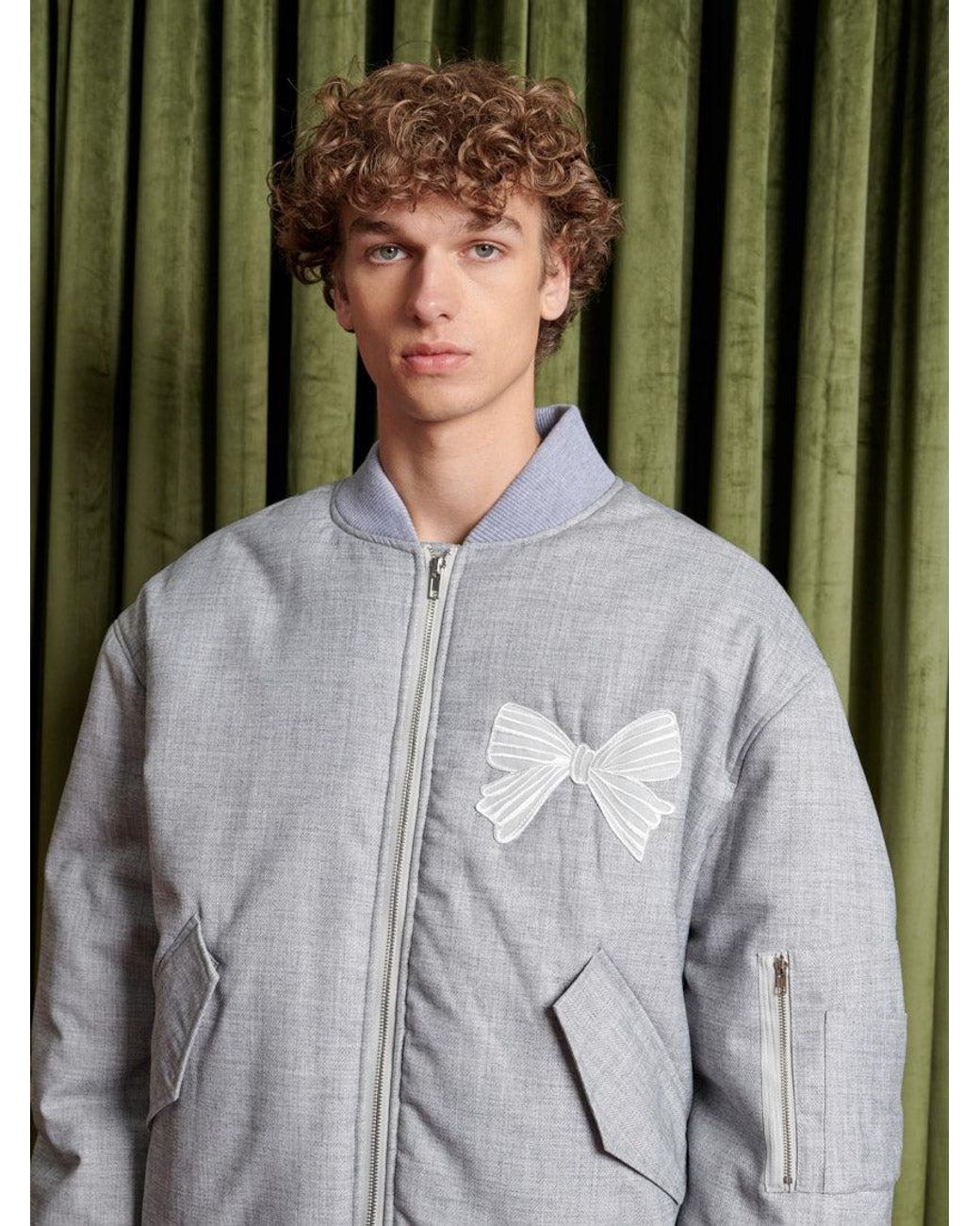 Sister Jane Green Heron Bow Bomber Jacket