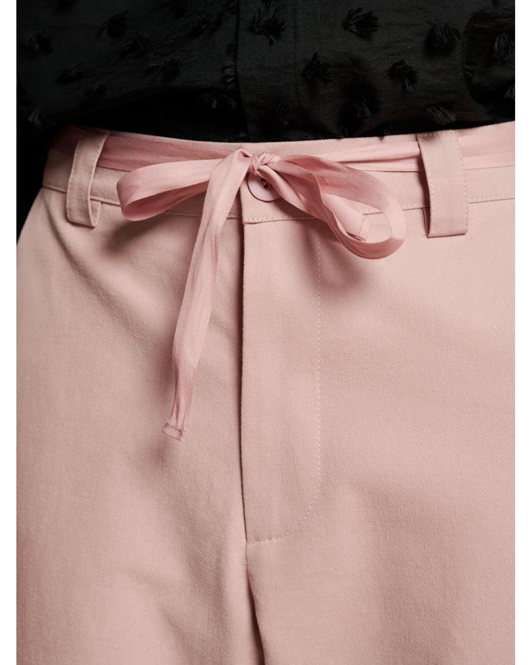 Sister Jane Pink Crane Waist Tie Trousers