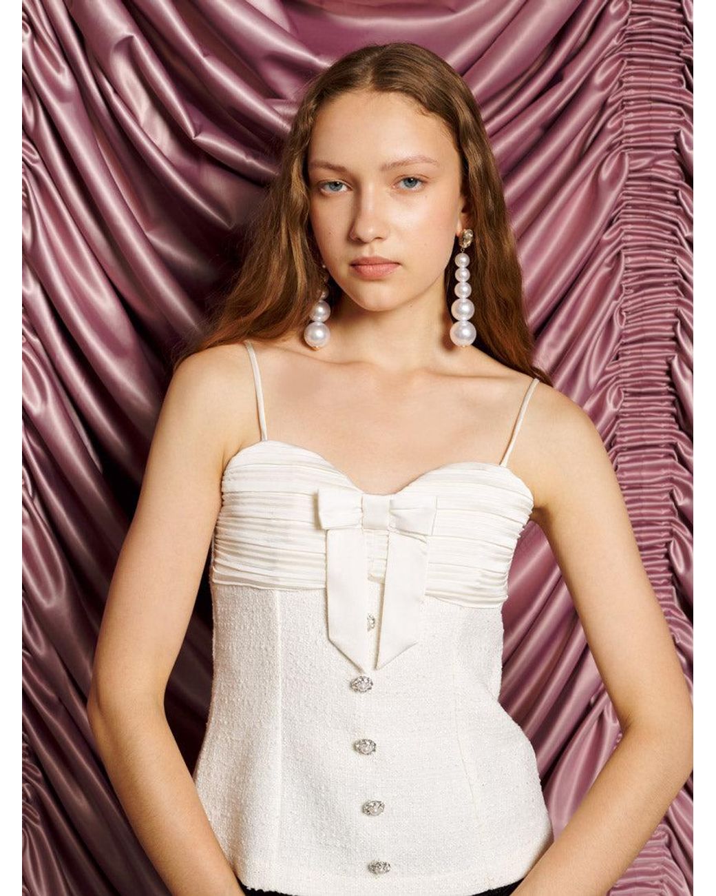 Sister Jane Red Dream Showgirls Tweed Top