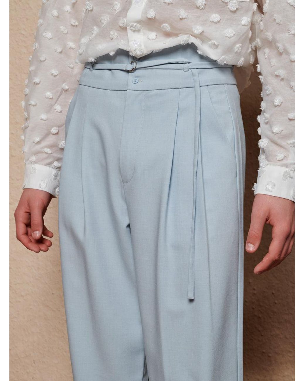 Sister Jane Blue Evander High Waisted Trousers