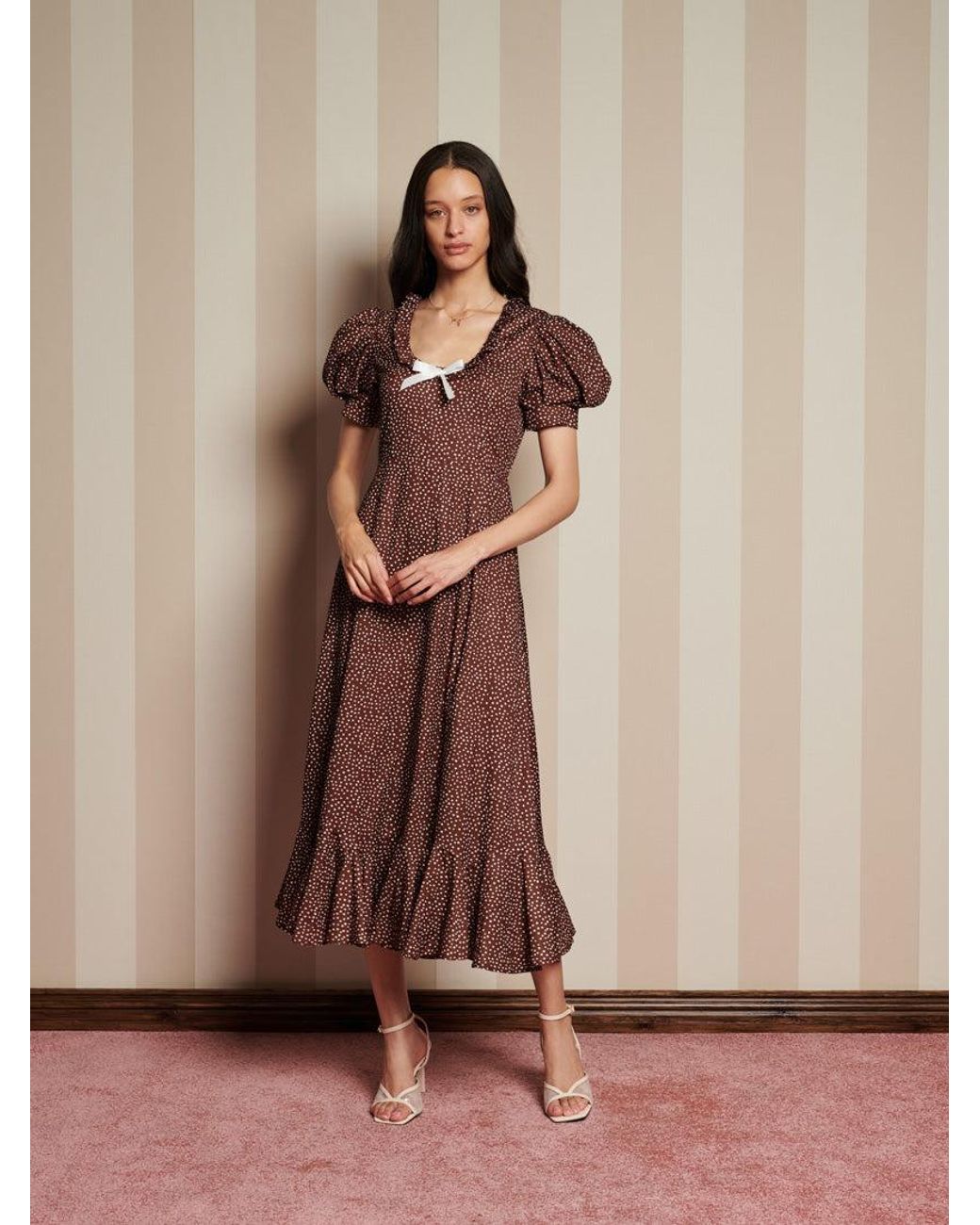 Sister Jane Brown Knick Knack Midi Dress