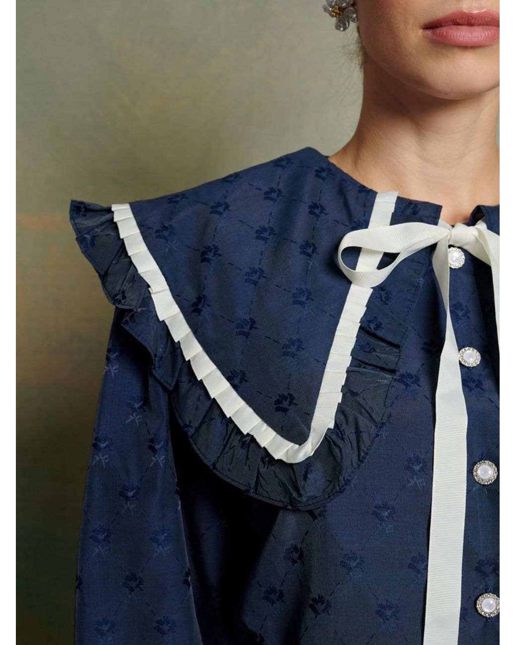 Sister Jane Blue Dream Grace Ruffle Blouse