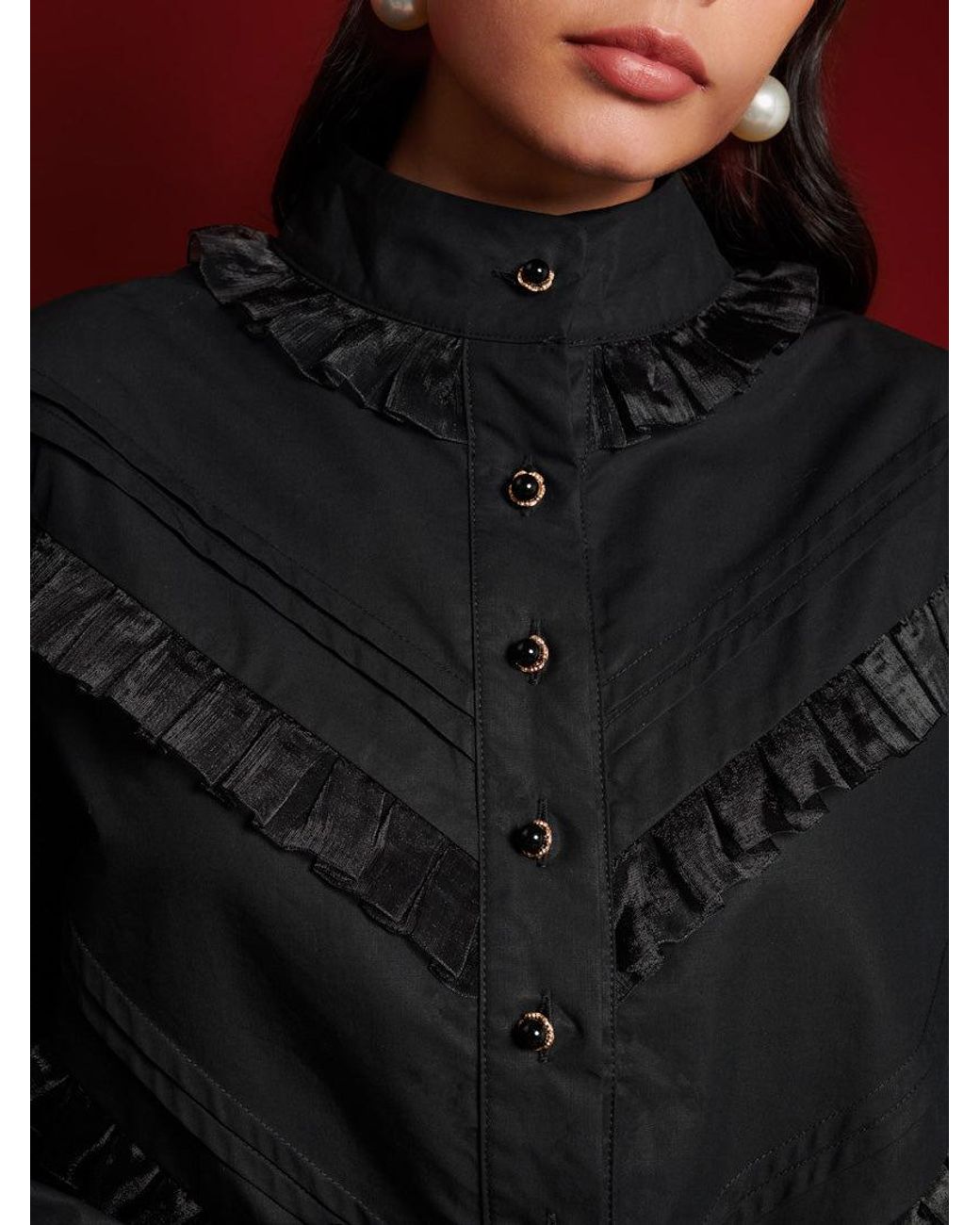 Sister Jane Red Dream Florence Ruffle Blouse