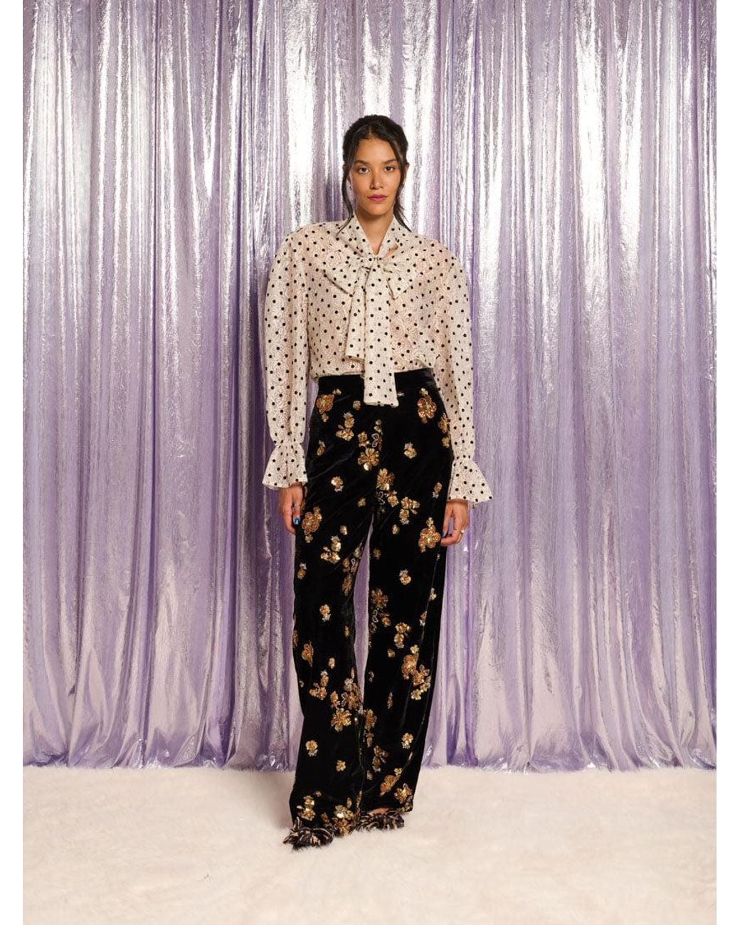 Sister Jane Pink Carrington Lace Bow Shirt