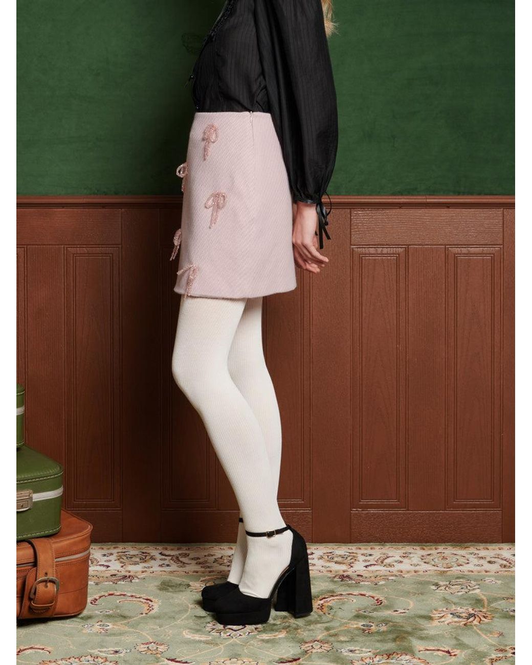 Sister Jane Pink Alpine Bow Mini Skirt