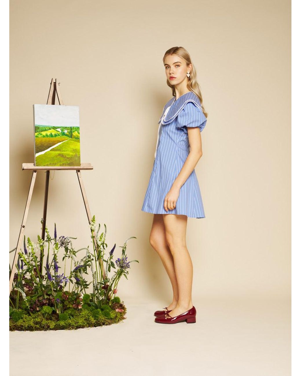 Sister Jane Blue Tulip Stripe Mini Dress