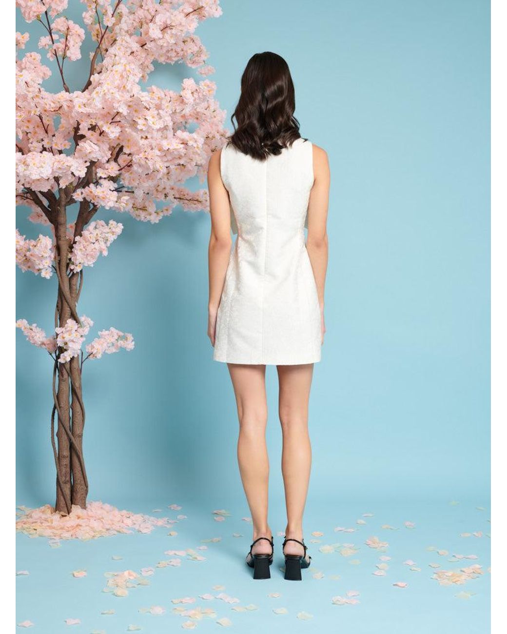 Sister Jane Blue Heartlines Jacquard Bow Dress
