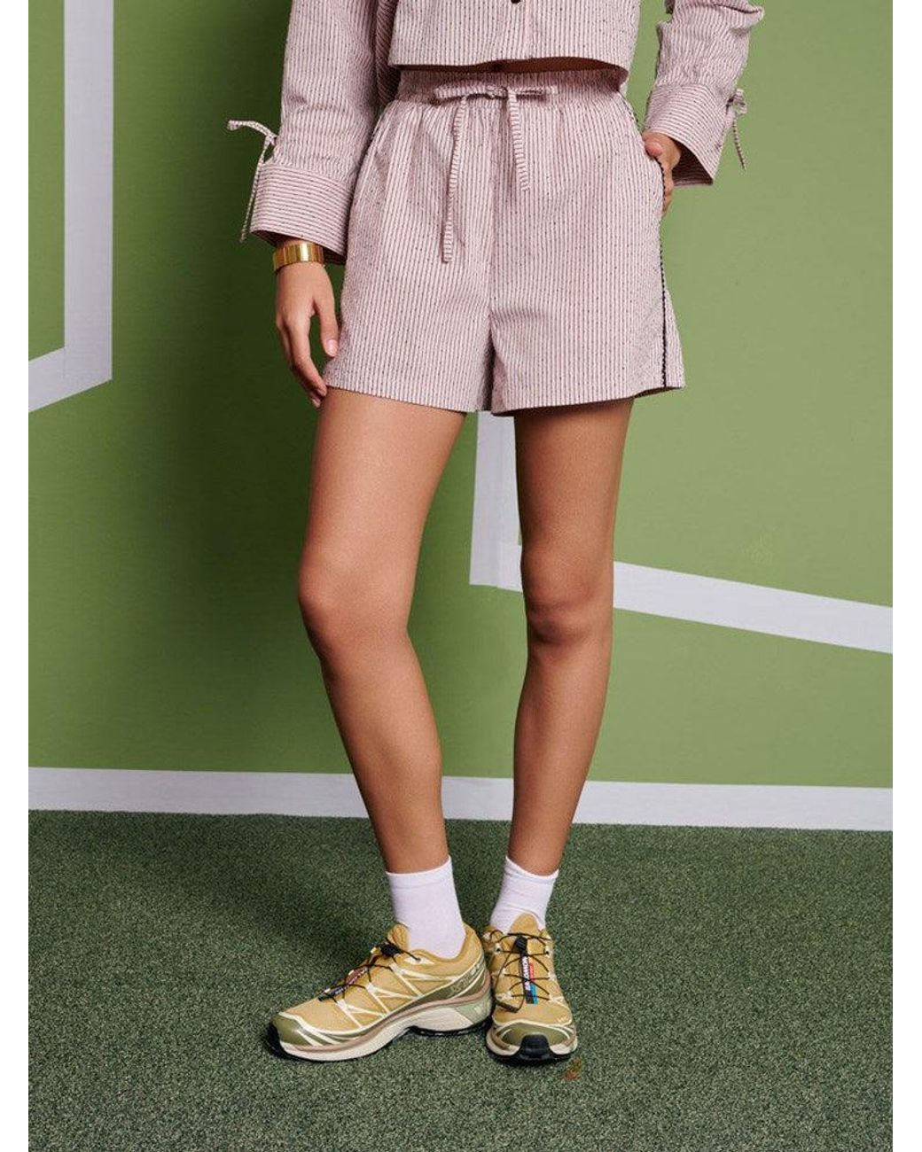 Sister Jane Green Ghospell Dara Stripe Shorts
