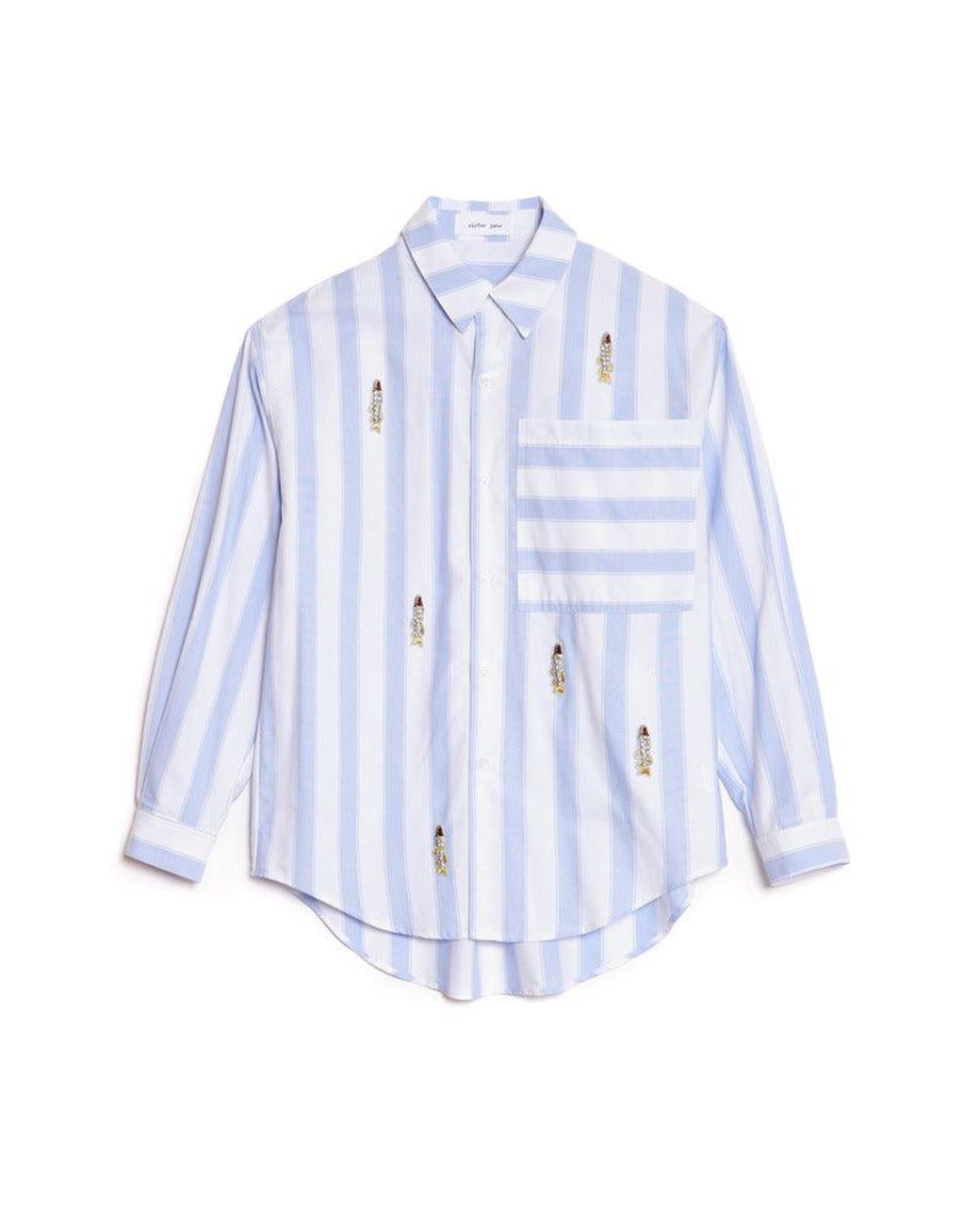 Sister Jane Blue Fisher Stripe Shirt