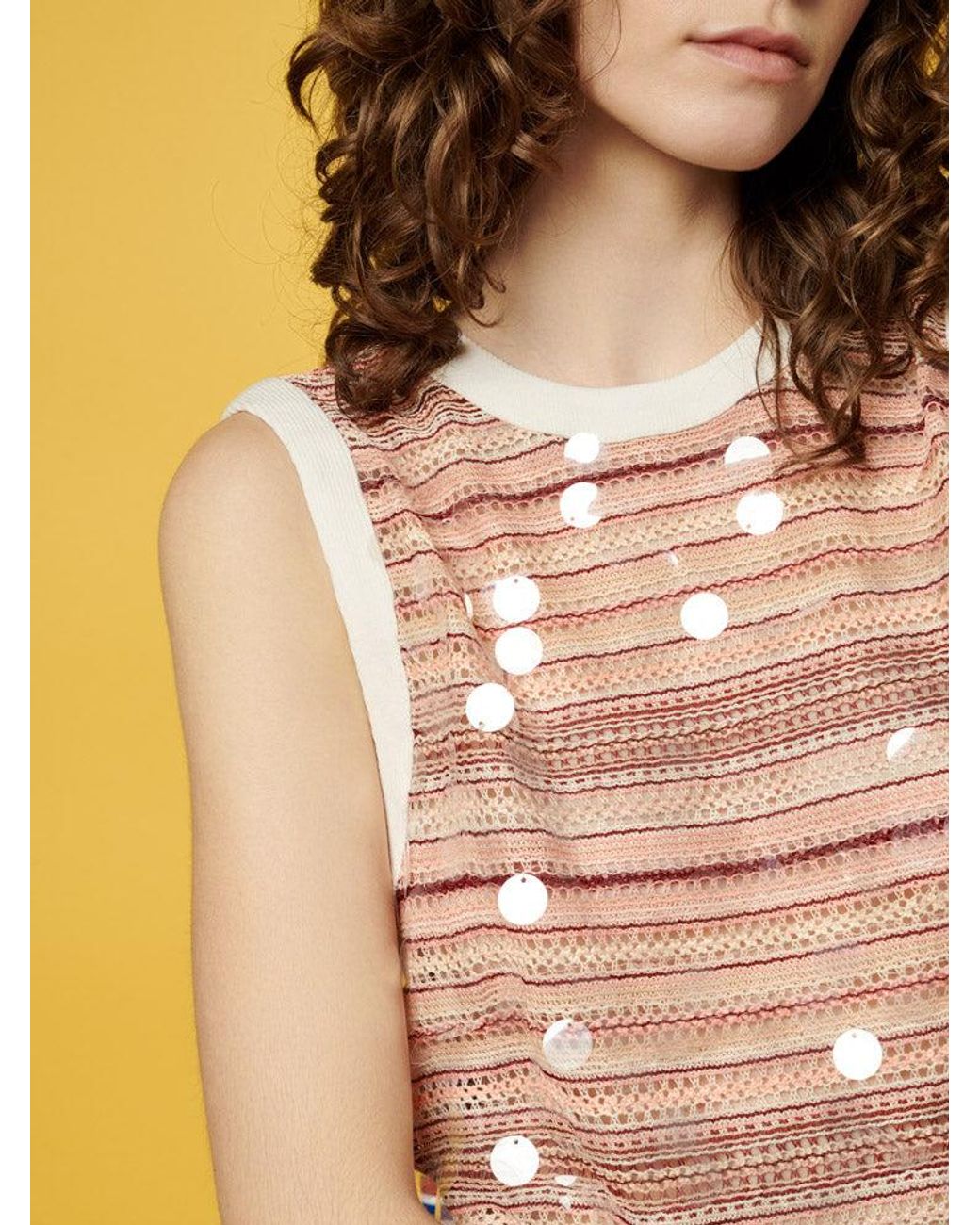 Sister Jane Yellow Ghospell Gloria Sequin Knit Midi Dress