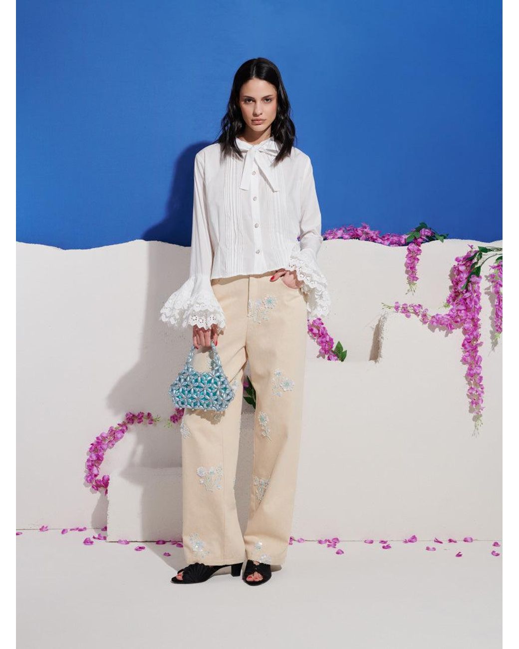 Sister Jane Blue Dream Neroli Trim Blouse