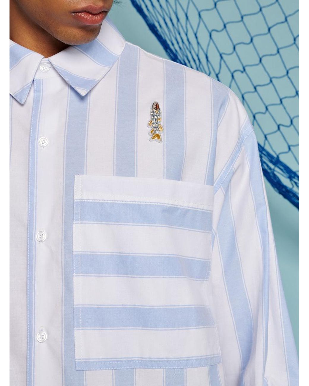 Sister Jane Blue Fisher Stripe Shirt