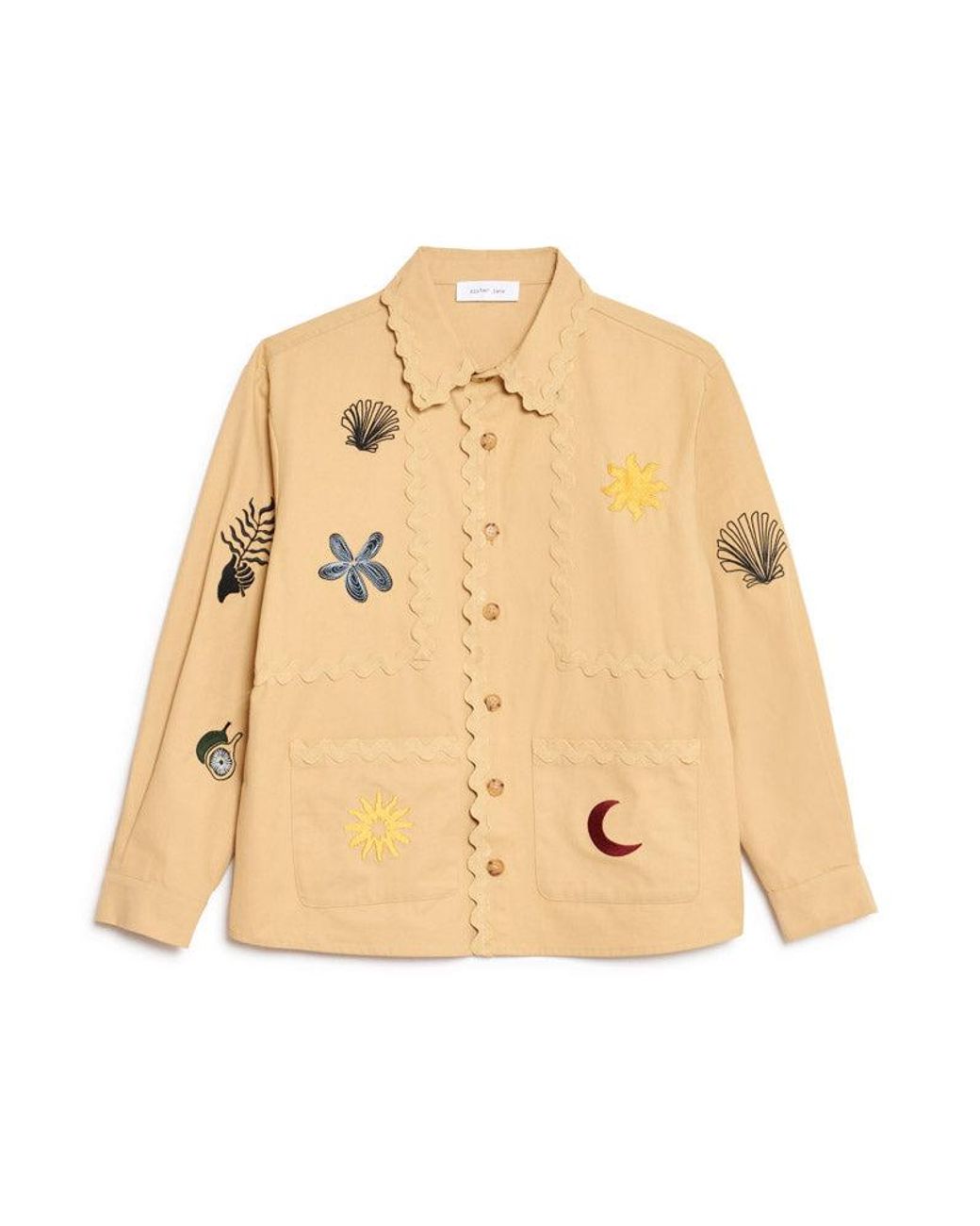 Sister Jane Blue Naxos Embroidered Jacket