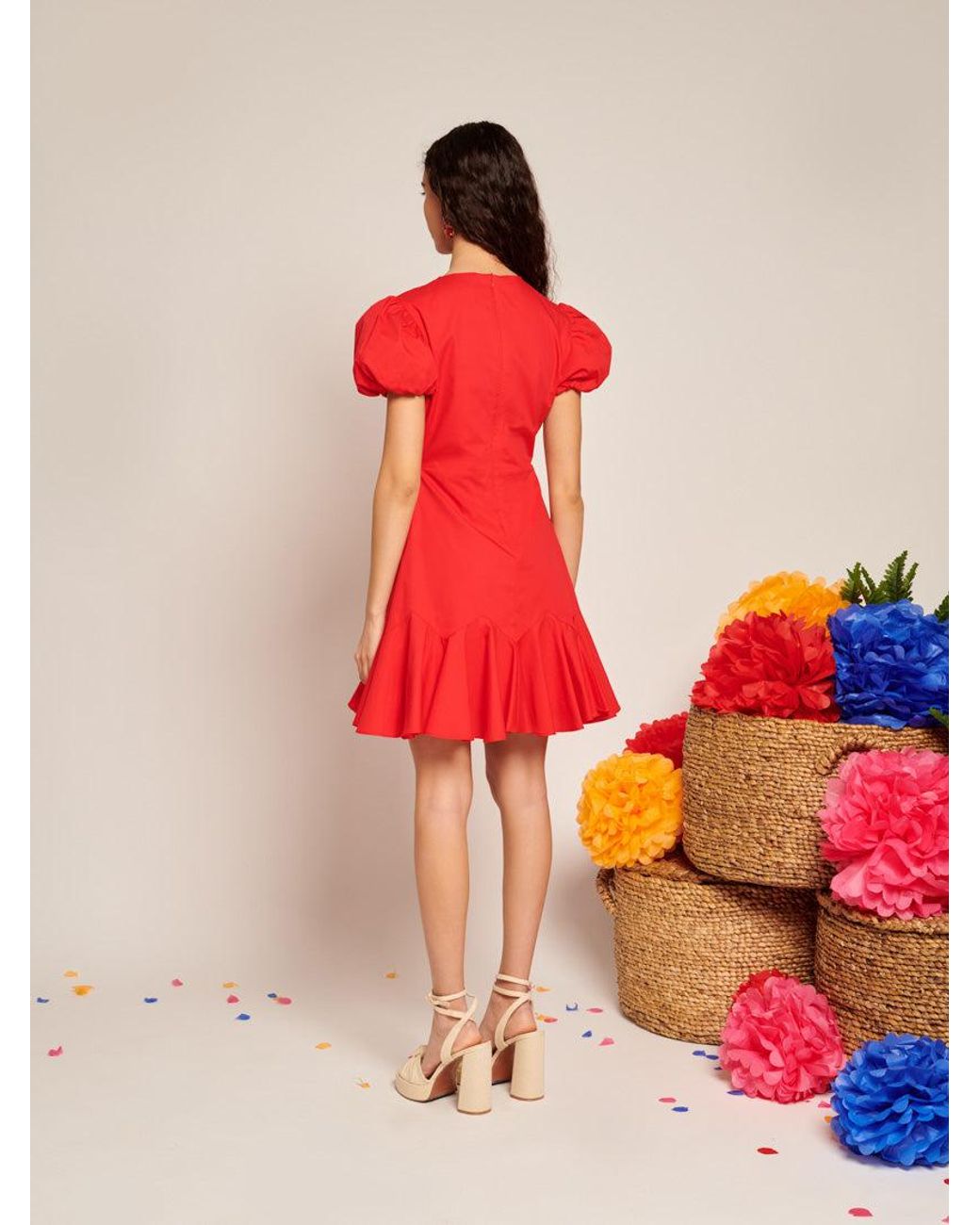 Sister Jane Red Pepper Ruffle Mini Dress